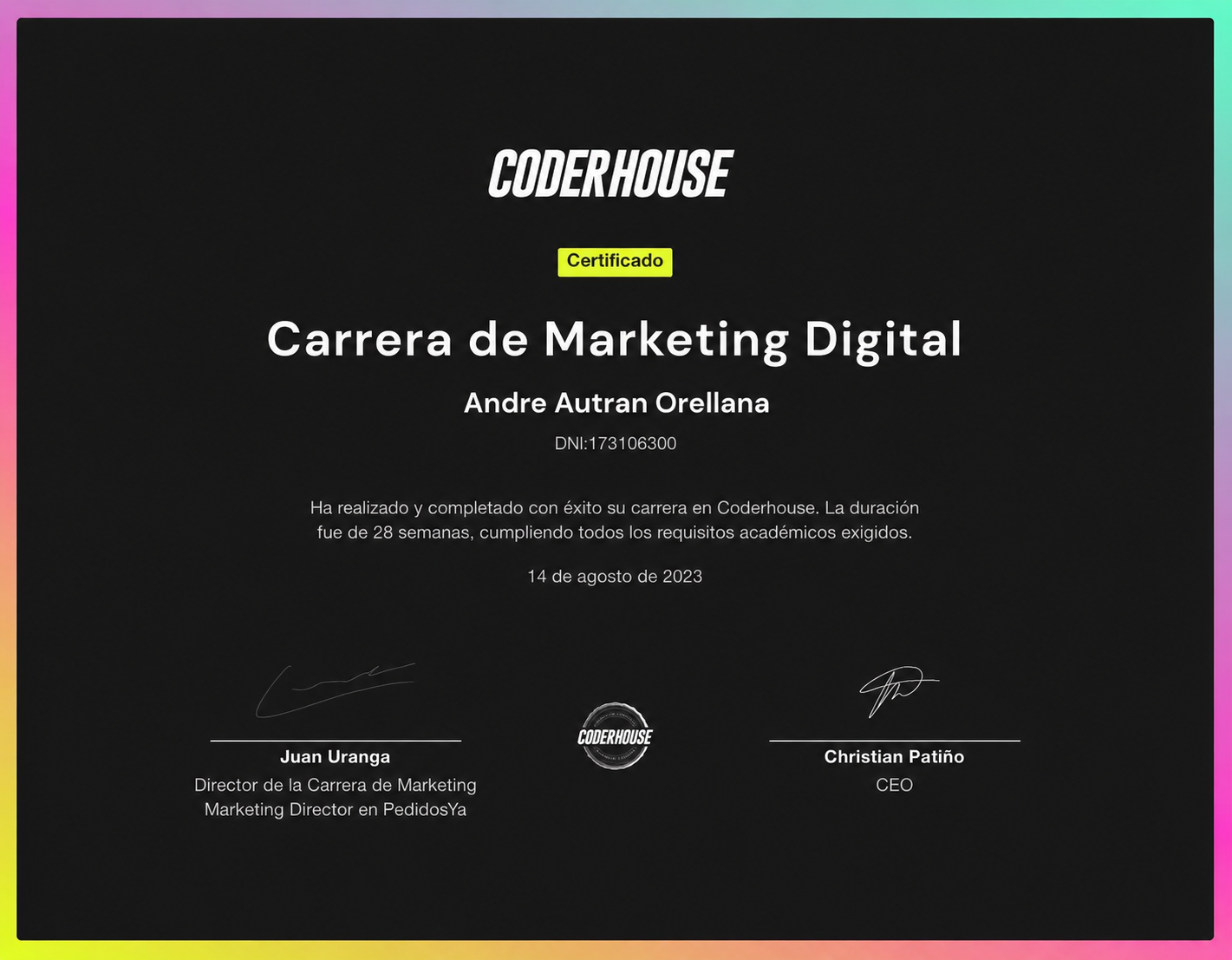 Certificación Carrera de Marketing Digital